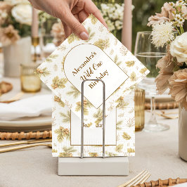 Guardanapo De Papel Boho Woodland Wild One Birthday