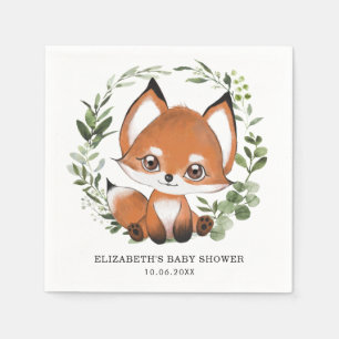 Guardanapo De Papel Boi Raposa Floresta Botânica Aniversário