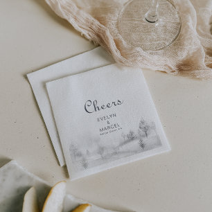 Guardanapo De Papel Boias de Casamento da Floresta da Montanha de inve