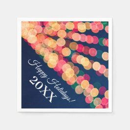 Guardanapo De Papel Bokeh Tree Lights, Natal