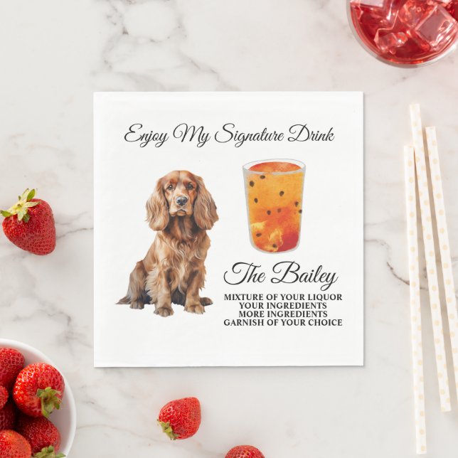 Guardanapo De Papel Boker Spaniel Signature Drink (Insitu)