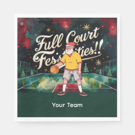 Guardanapo De Papel Bola de basquete Natal com tema Name