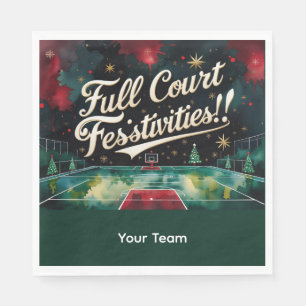 Guardanapo De Papel Bola de basquete Natal com tema Name
