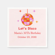 Bola de Discoteca Laranja Rosa Festa de Aniversári