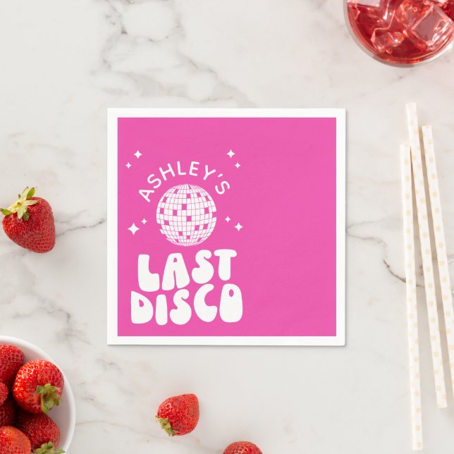 Guardanapo De Papel Bola de Discoteca Personalizada Última Discoteca D (Insitu)