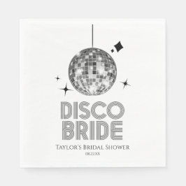 Guardanapo De Papel Bola de Discoteca Prateada Noiva Chuveiro de Noiva