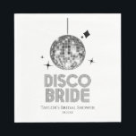 Guardanapo De Papel Bola de Discoteca Prateada Noiva de Casamento<br><div class="desc">Estas são Guardanapos de Papel Bola de Discoteca Prateada Noiva de Casamento!</div>