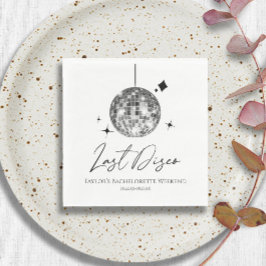 Guardanapo De Papel Bola de Discoteca Prateada Última Festa de Solteir