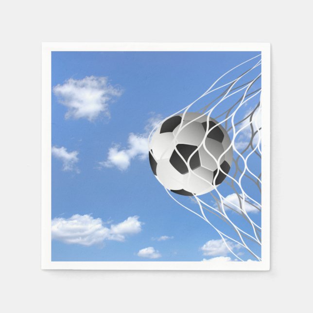 Guardanapo De Papel Bola de Futebol na Rede (Frente)