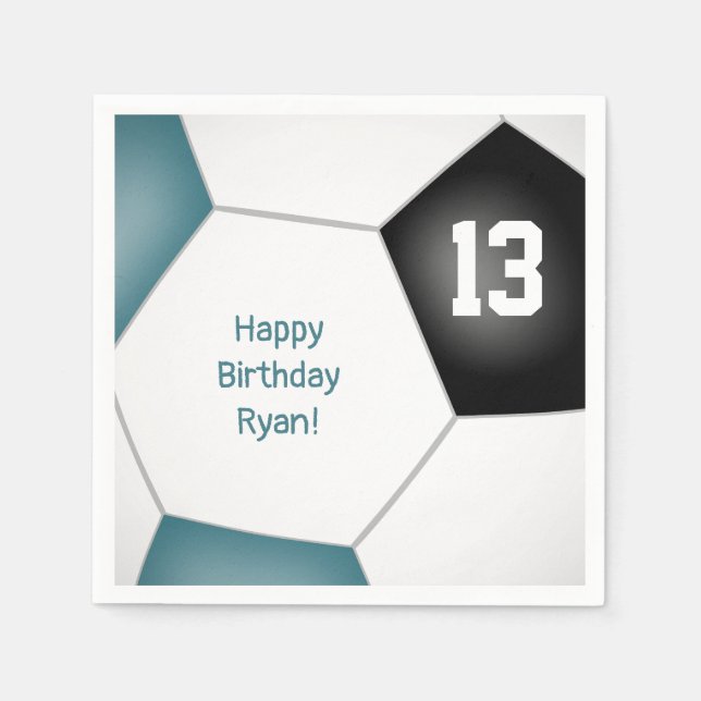 Guardanapo De Papel bola de futebol simples raparigas meninos pardo de (Frente)