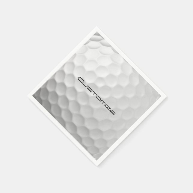 Guardanapo De Papel Bola de Golfe com Texto Personalizado (Canto)