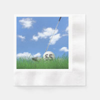bola de golfe e clube para 65 anos