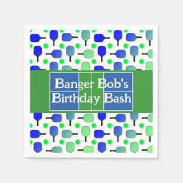 Guardanapo De Papel Bola de Paddle Azul Azul de Birthday