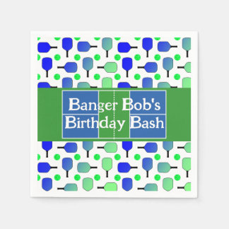 Guardanapo De Papel Bola de Paddle Azul Azul de Birthday