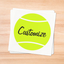 Bola de Tênis de Texto Personalizada Napkins