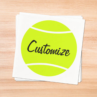 Guardanapo De Papel Bola de Tênis de Texto Personalizada Napkins