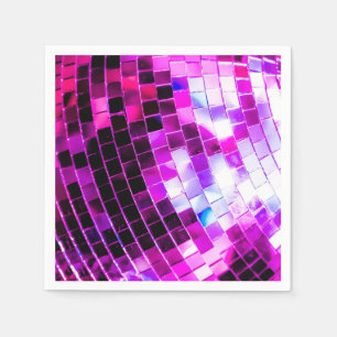 Guardanapo De Papel Bola Disco de Espelho Roxo