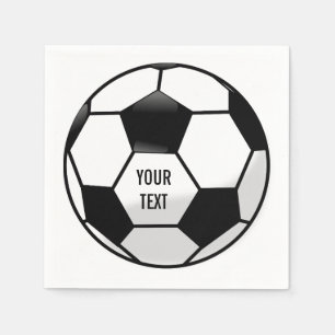 Guardanapo De Papel Bola Personalizada de Futebol com Texto Personaliz