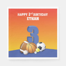 Bolas de aniversário de 3 anos de Esportes de Meni