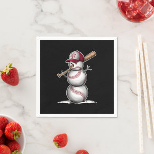 Guardanapo De Papel Bolas de Neve de Beisebol Natal Presentes de Natal