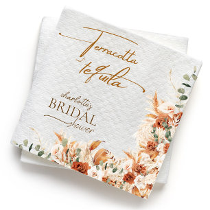 Guardanapo De Papel Bold Boho Terracotta e Tequila Chá de panela