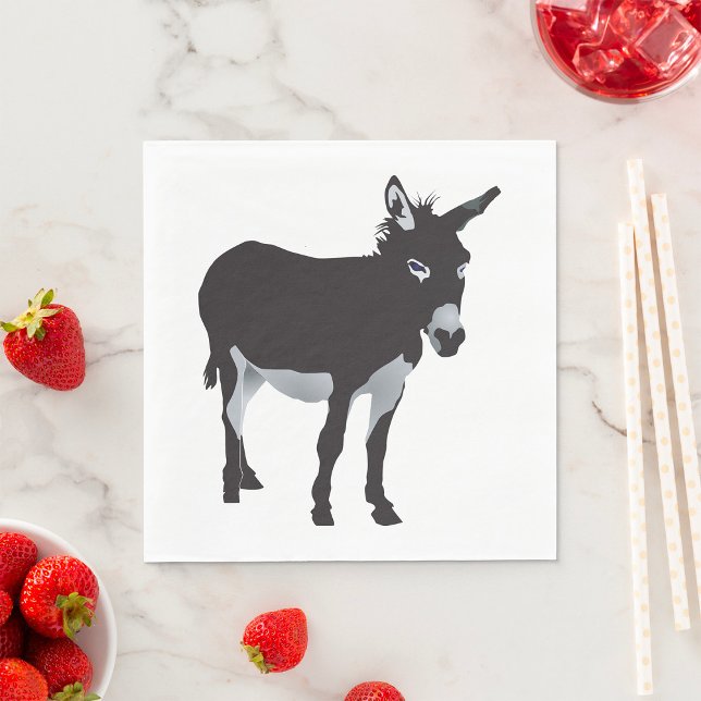Guardanapo De Papel Bold Donkey Silhouette Animal (Criador carregado)