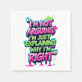 Guardanapo De Papel Bold Funny Cote Neon Grafite