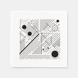 Guardanapo De Papel Bold Monochrome Geometry