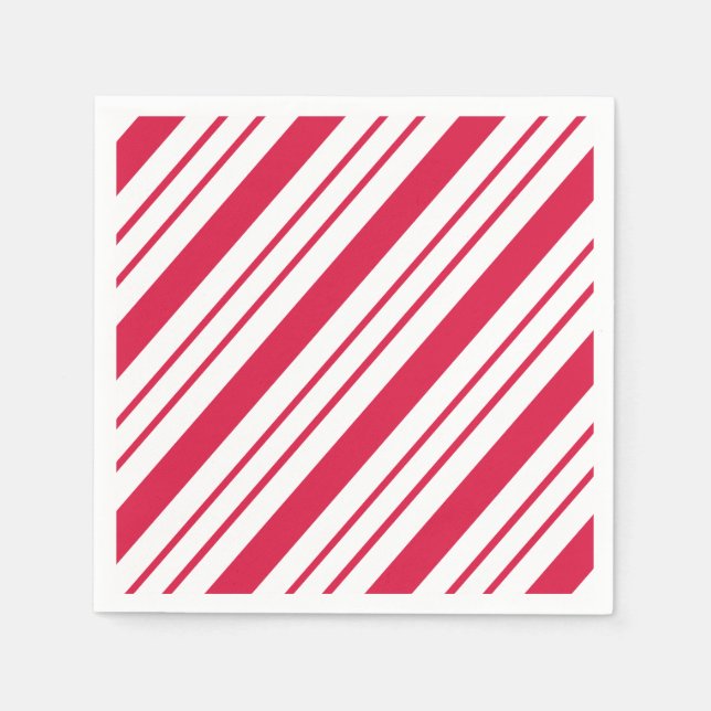 Guardanapo De Papel Bold Peppermint Candy Cane Holiday Napkins (Frente)
