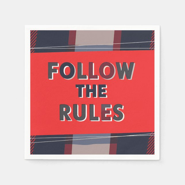 Guardanapo De Papel Bold Rules: A Clear, Striking Message (Frente)