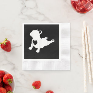 Guardanapo De Papel Boletim Francês Yoga Pose Love Heart Gift