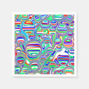 Guardanapo De Papel Bolhas Coloridas Abstrato Arte Digital