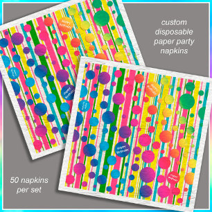 Guardanapo De Papel [Bolhas do Beatnik] papel listrado das bolinhas