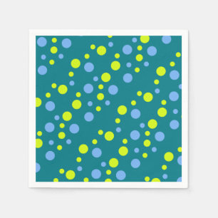 Guardanapo De Papel Bolhas Felizes Funky Amarelo Azul