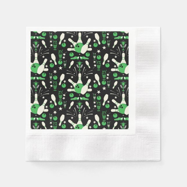 Guardanapo De Papel Boliche de dez pinos para casa (Frente)