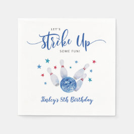 Guardanapo De Papel Boliches Atacam Um Rapaz Divertido Aniversário