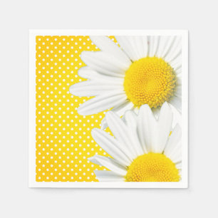 Guardanapo De Papel Bolinhas Amarela Napkins