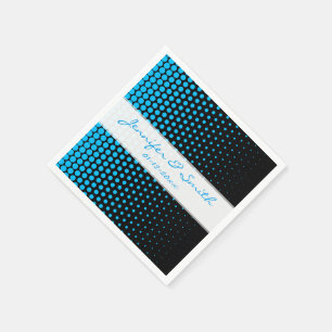 Guardanapo De Papel Bolinhas Azul Negra Moderna