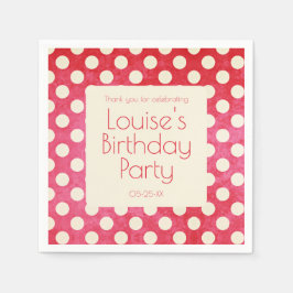 Guardanapo De Papel Bolinhas branca vermelha