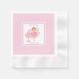 Guardanapo De Papel Bolinhas brancas cor-de-rosa