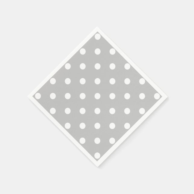 Guardanapo De Papel Bolinhas cinza (Canto)