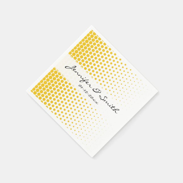 Guardanapo De Papel Bolinhas de limão profundo branco moderno (Canto)