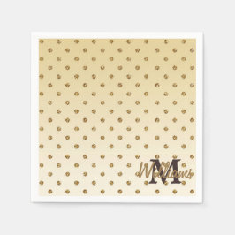 Guardanapo De Papel Bolinhas de ouro reluzentes brilhantes