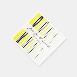 Guardanapo De Papel Bolinhas do amarelo e do preto de cádmio