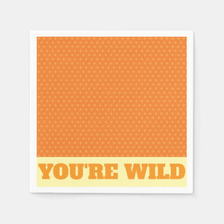 Guardanapo De Papel Bolinhas Laranja "WILD" Napkins