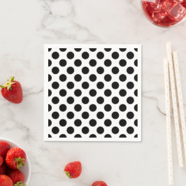 Guardanapo De Papel Bolinhas, padrão de Bolinhas, preto e branco