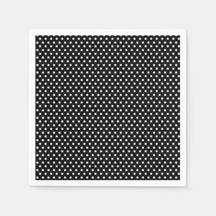 Guardanapo De Papel Bolinhas preto e branco retros