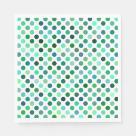 Guardanapo De Papel Bolinhas verde e azul