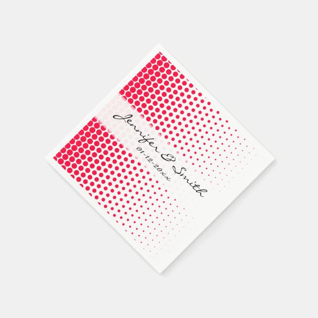 Guardanapo De Papel Bolinhas Vermelha Carmine Branca Moderna (Canto)