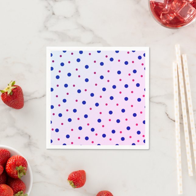 Guardanapo De Papel Bolinhas Vermelhas e Azuis (Insitu)